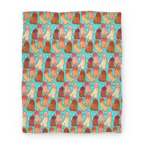 Kawaii Penises Pattern Blanket